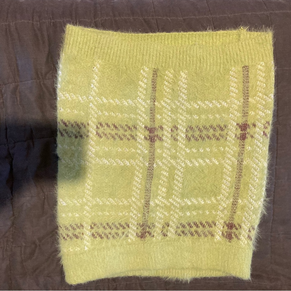 Sonoma Plaid Mini Skirt in Yellow and Brown